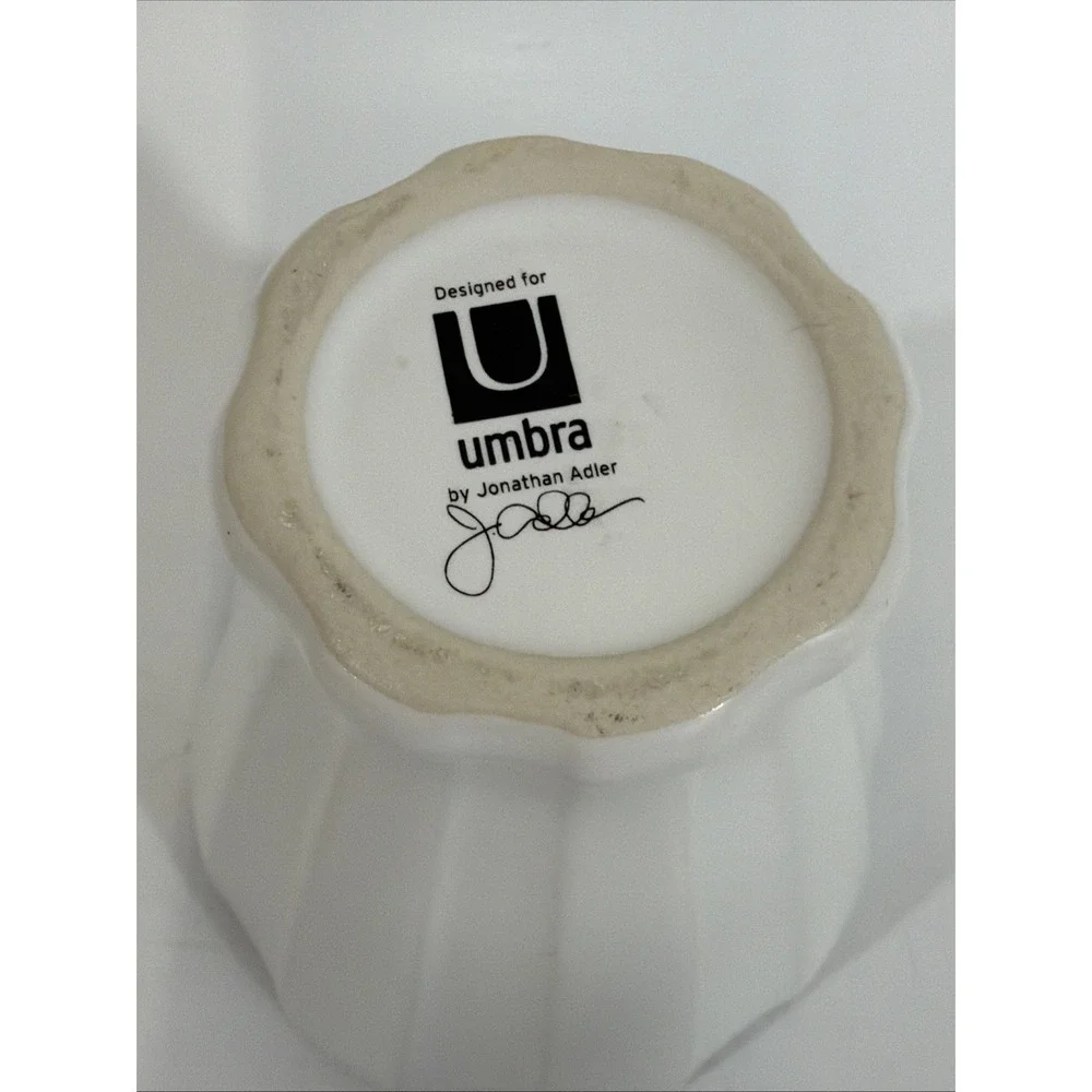 'Designed for UMBRA by Jonathan Adler' White Ceramic Cup Vase
